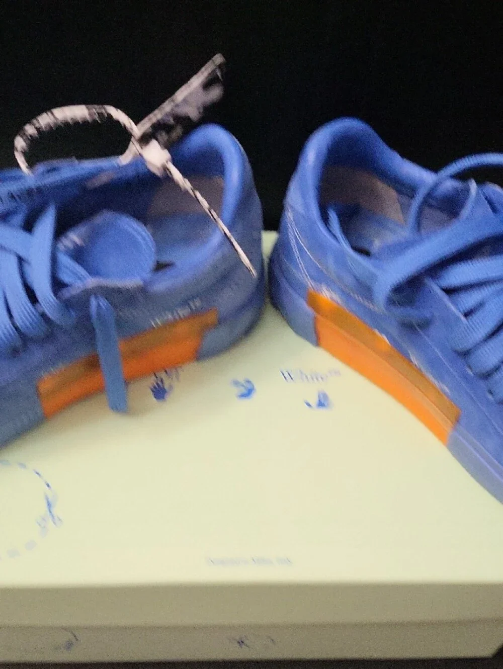 Off-White Blue Suede Sneakers